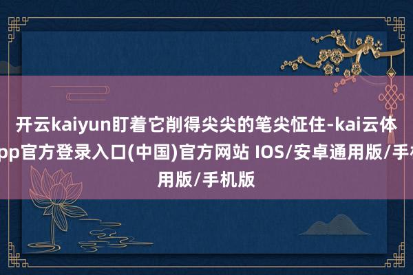 开云kaiyun盯着它削得尖尖的笔尖怔住-kai云体育app官方登录入口(中国)官方网站 IOS/安卓通用版/手机版