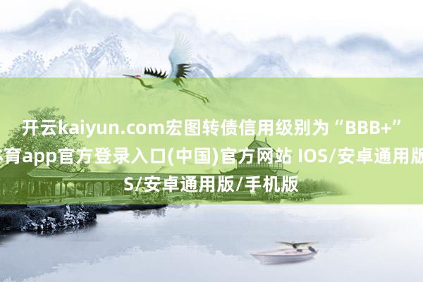 开云kaiyun.com宏图转债信用级别为“BBB+”-kai云体育app官方登录入口(中国)官方网站 IOS/安卓通用版/手机版